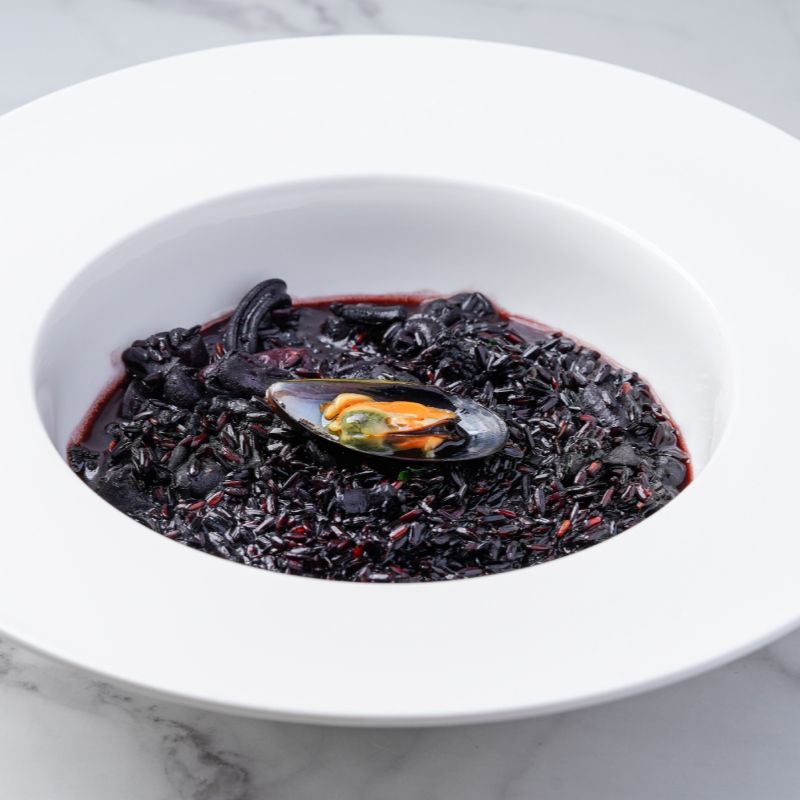 Risotto Nero with Seafood