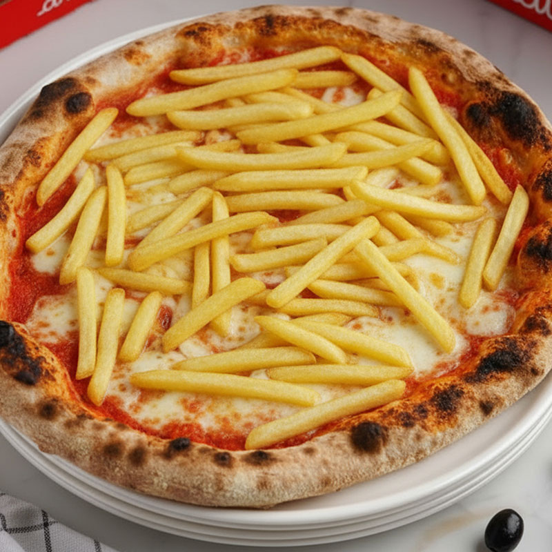 Pizza con Patatine