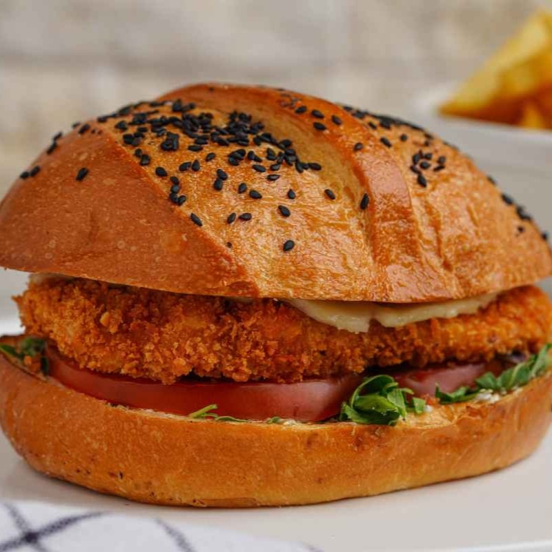 Milanesa Chicken Burger with Regular Fries