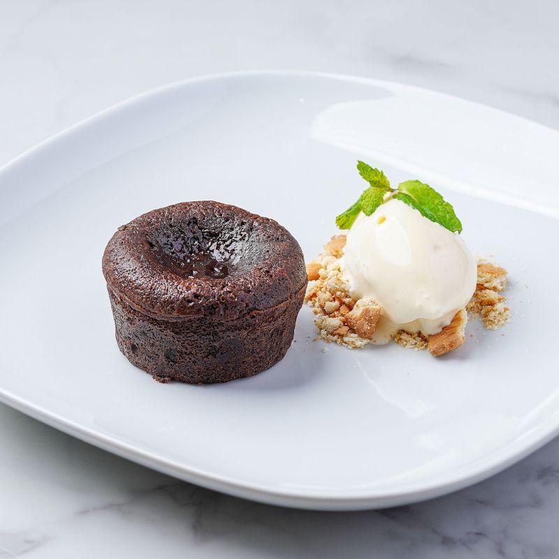 Chocolate Fondant with Vanilla Ice Cream