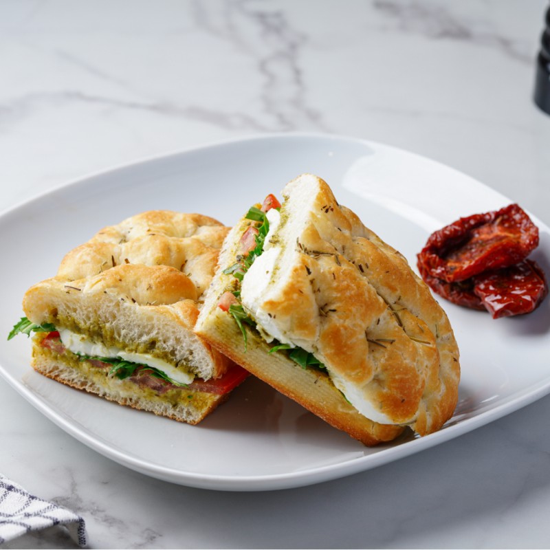 Pesto Panini with Fresh Mozzarella