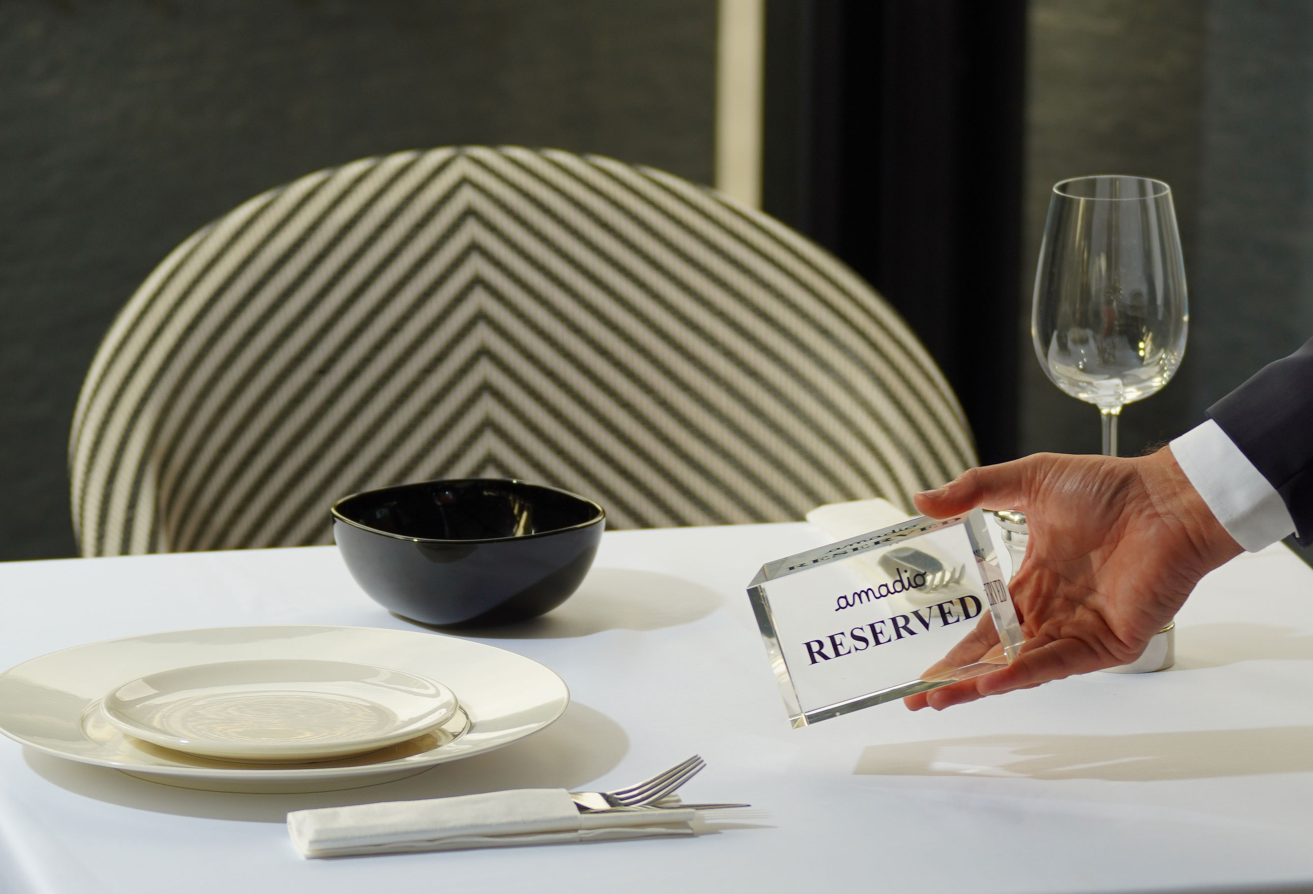 Amadio reserved table setting